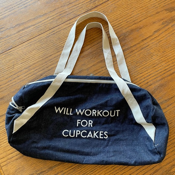 Private Party Will Work Out For Cupcakes Gym Bag - Picture 2 of 6